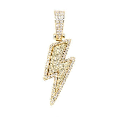 Dripking gold diamond lightning bolt necklace