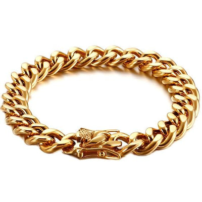 Dripking Miami Cuban Link Bracelet, Gold 11mm