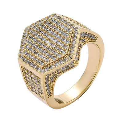 Dripking Hexagon Ring Gold